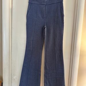 LOFT Navy Pintucked Sutton Flare Women's Pants